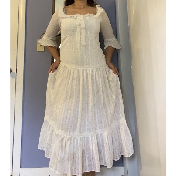 Hera ruffled fairy cottage-coreDress Lait collection whimsical boho chic Bride M - Picture 3 of 4